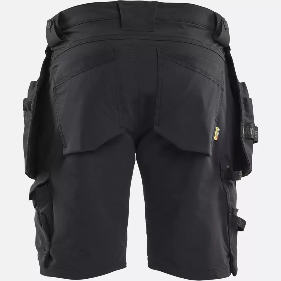 Blaklader 170216459900, 4-Way Stretch Craftsman Shorts, Black, image 4, gallery thumbnail