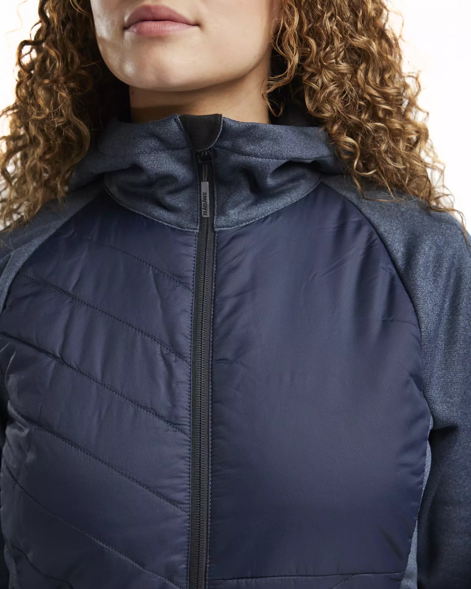 Blåkläder 346425338286, Women's Hybrid Sweatshirt, Dove Blue/Dark Navy, image 6