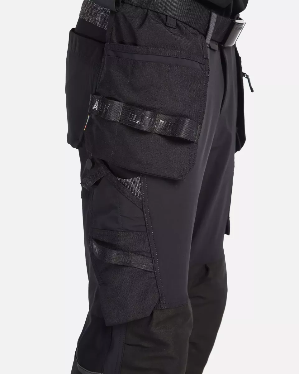 Blaklader 152116459998, 4-Way Stretch Craftsman Pirate Trousers, Black/Dark Grey, image 6, gallery thumbnail