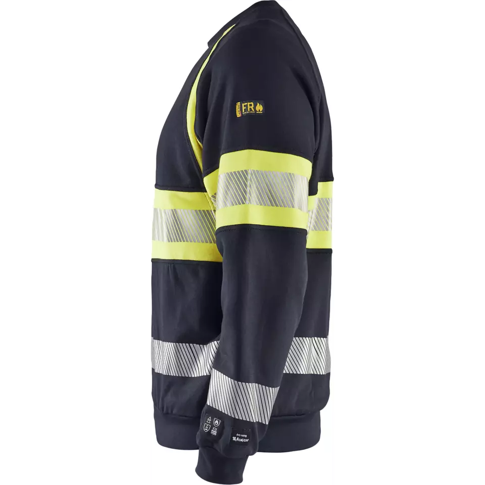 Blåkläder 345917628933, Multinorm Sweatshirt, Marineblau/ Gelb, image 3, gallery thumbnail