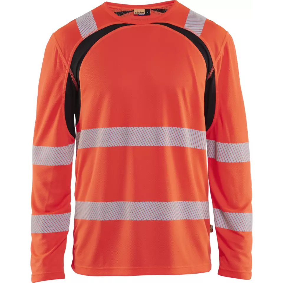 Blaklader 359910135599, High Vis UV Protection Long Sleeve Shirt, Red/Black, image 1, gallery thumbnail