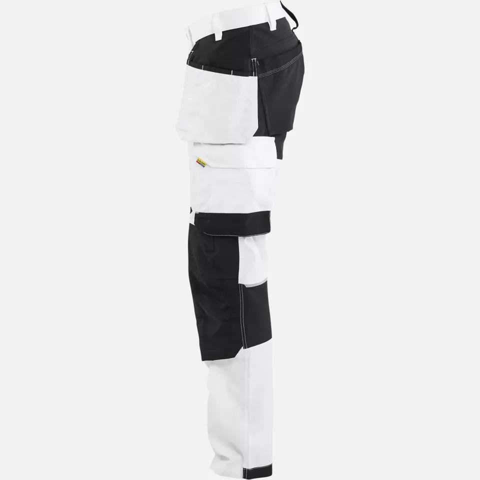Blaklader 177018321099, Stretch Painters Trousers, White/Black, image 3, gallery thumbnail