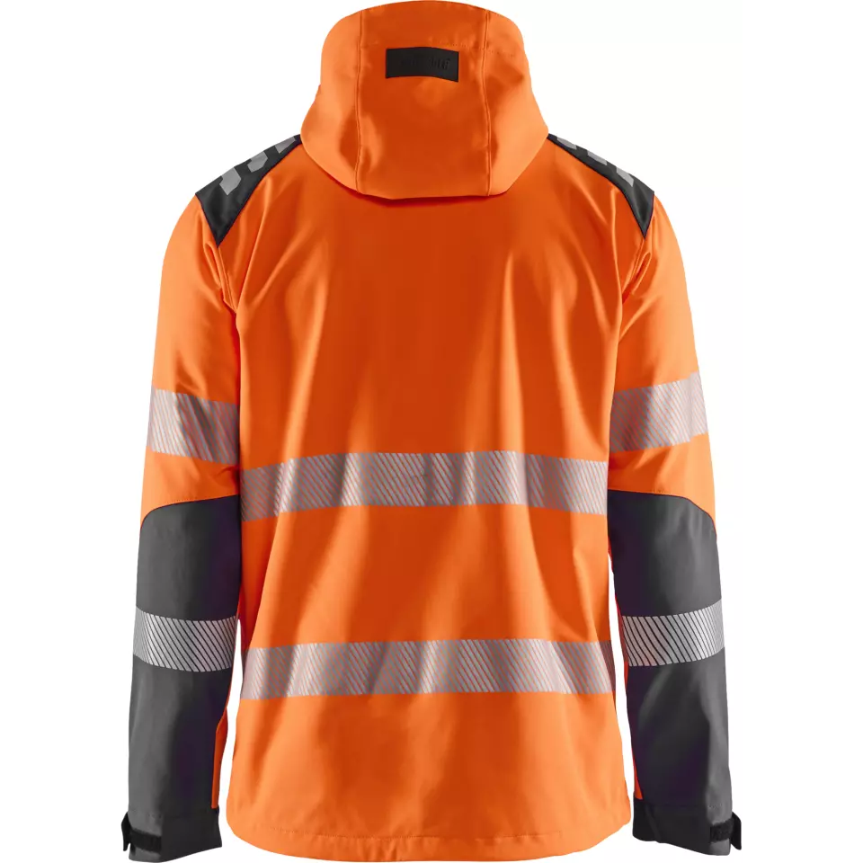 Blåkläder 449125135396, High Vis Softshell Jacket, Orange/Medium Grey, image 4, gallery thumbnail