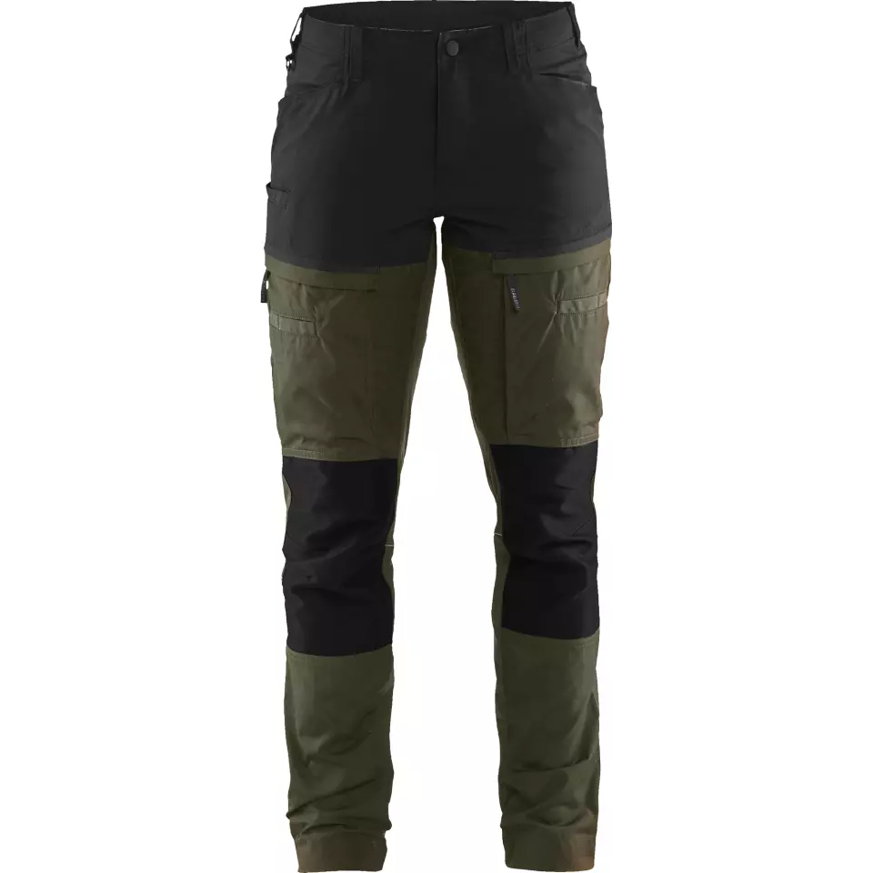 Blaklader 716618454298, Ladies Stretch Service Trousers, Forest Green/Black