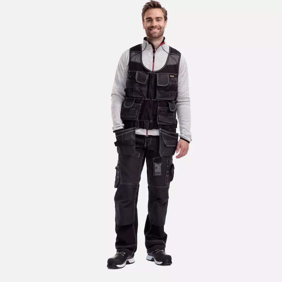 Blaklader 311913109900, X1900 Craftsman Vest, Black, image 3, gallery thumbnail