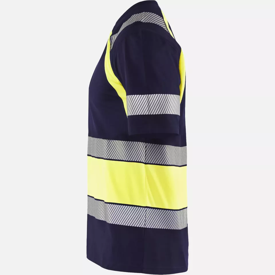 Blaklader 342110308833, High Vis T-Shirt, Marineblau/Gelb, image 3, gallery thumbnail