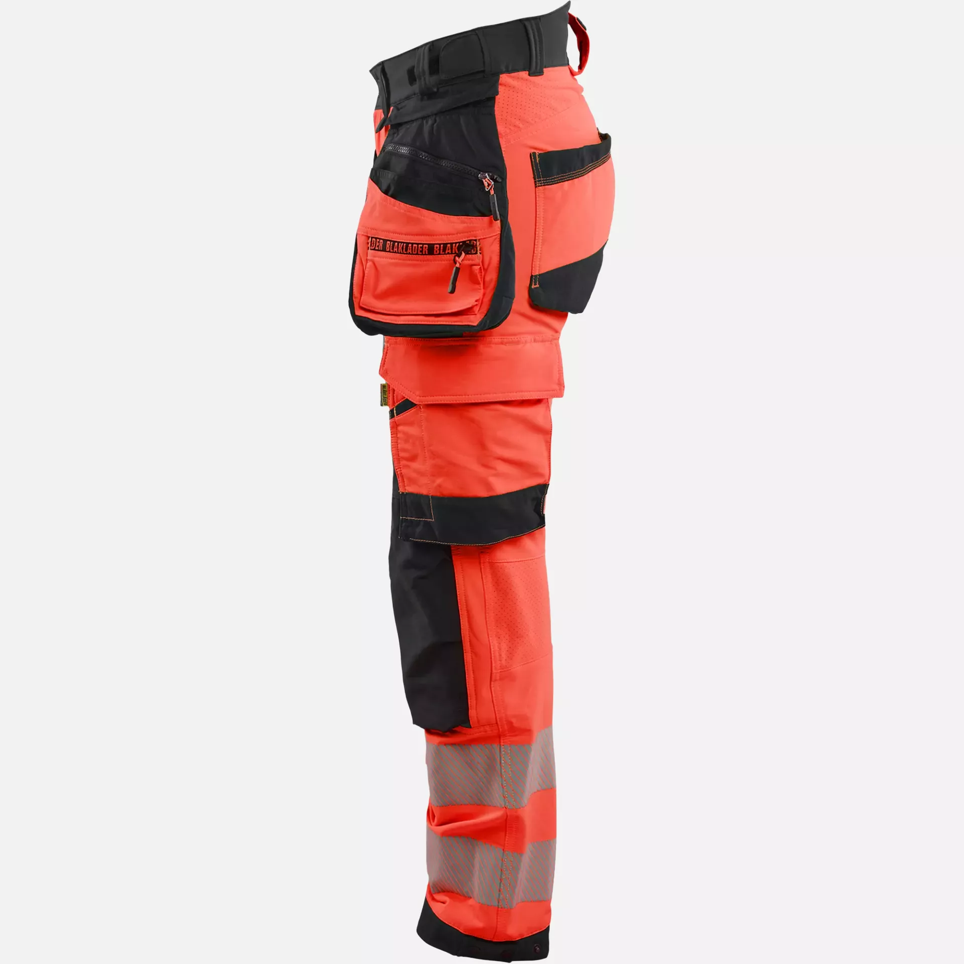 Blaklader 702216485599, High Vis Damen 4-Wege Stretchhose, Rot/Schwarz, image 3