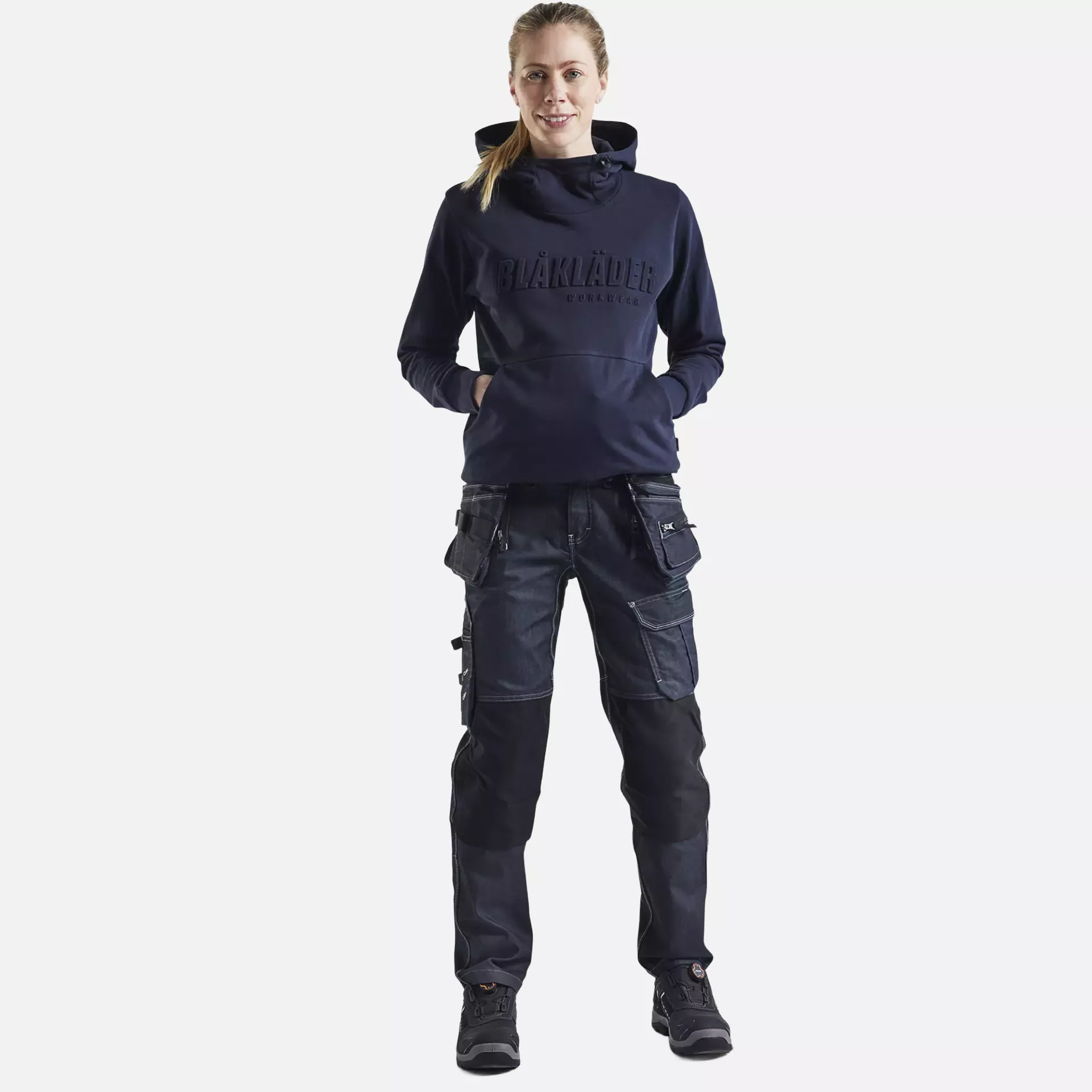 Blaklader 356011588600, 3D Women's Hooded Sweatshirt, Dark Navy Blue, image 5