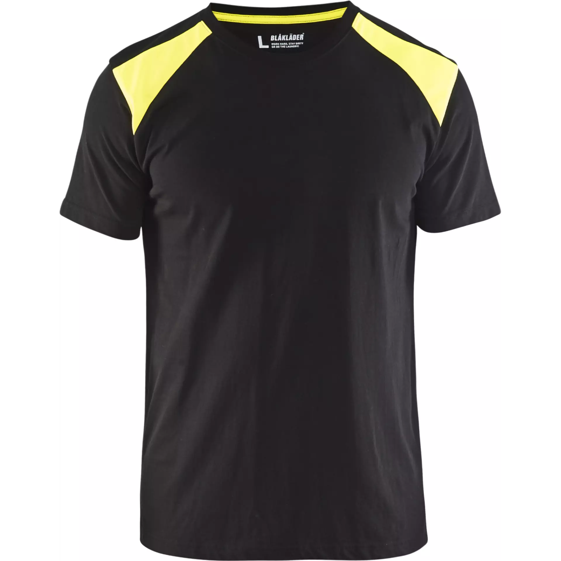 Blåkläder 337910429933, T-Shirt, Black/Yellow