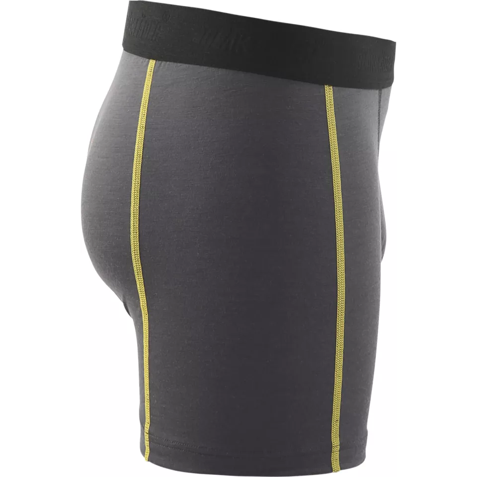 Blåkläder 184717349835, XLIGHT Boxers, 100% Merino Wool, Dark Gray/Yellow, image 2, gallery thumbnail