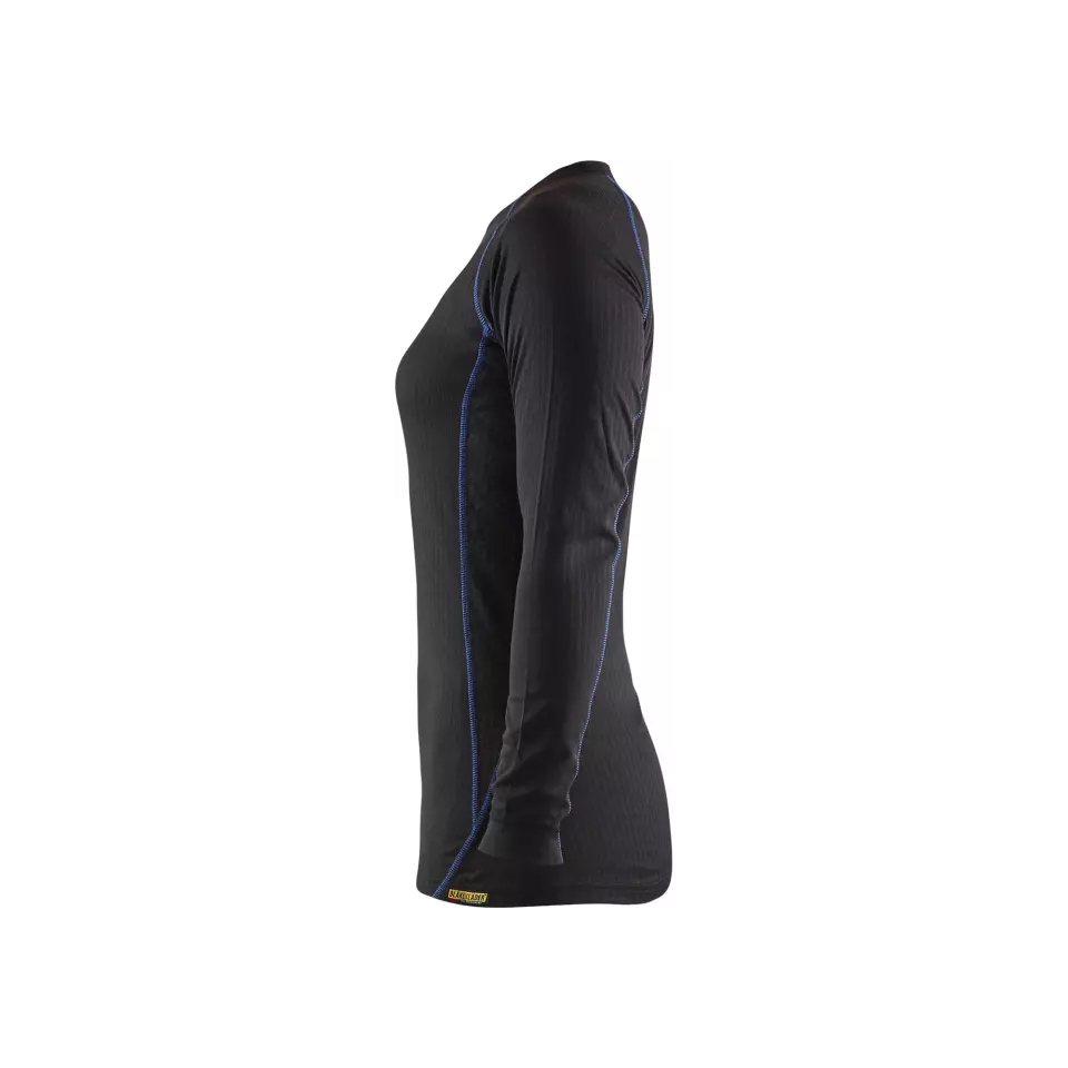 Blåkläder 720217079985, LIGHT Women's Base Layer Set, Black/Bright Blue, image 8, gallery thumbnail