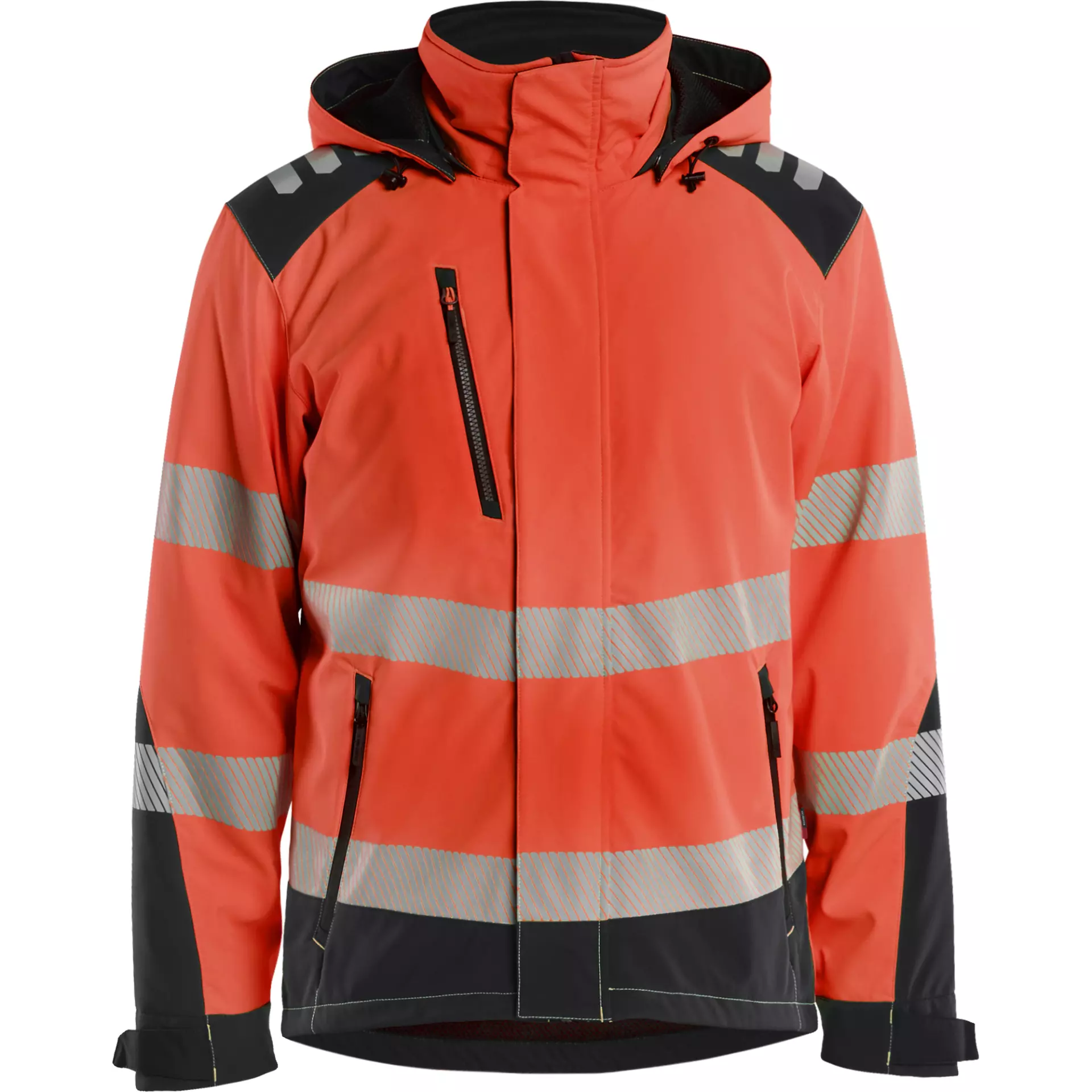 Blåkläder 440025135599, High-Vis Softshell Jacket Lightly Padded, Hi-Vis Red/Black