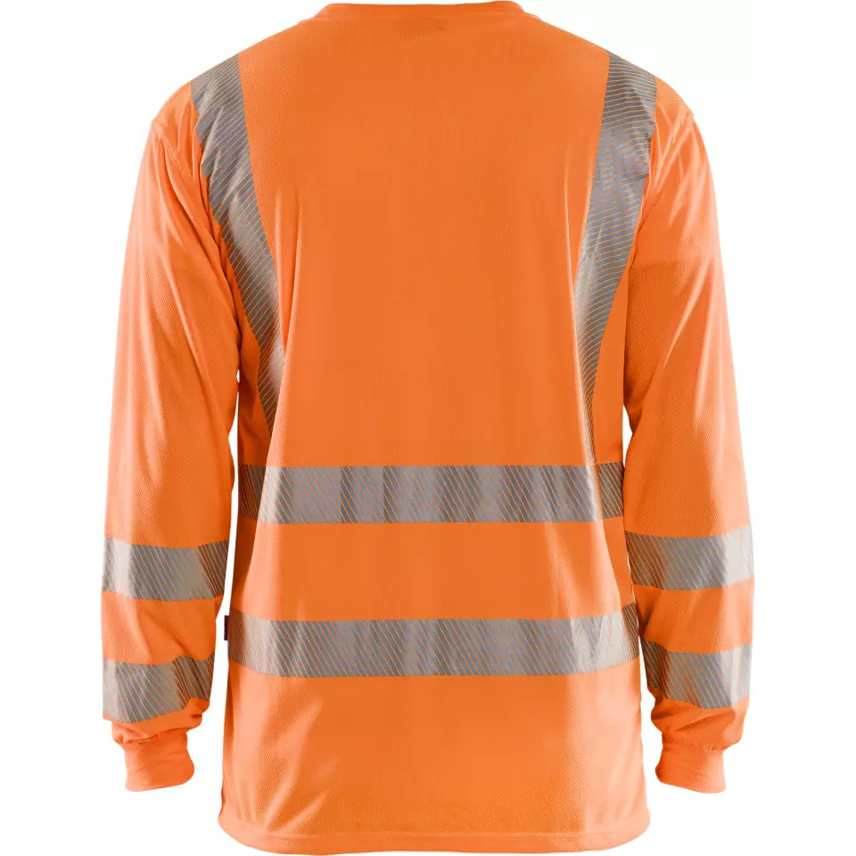 Blåkläder 338510135300, High-Vis Long-Sleeve T-Shirt With UV Protection, Hi-Vis Orange, image 4, gallery thumbnail
