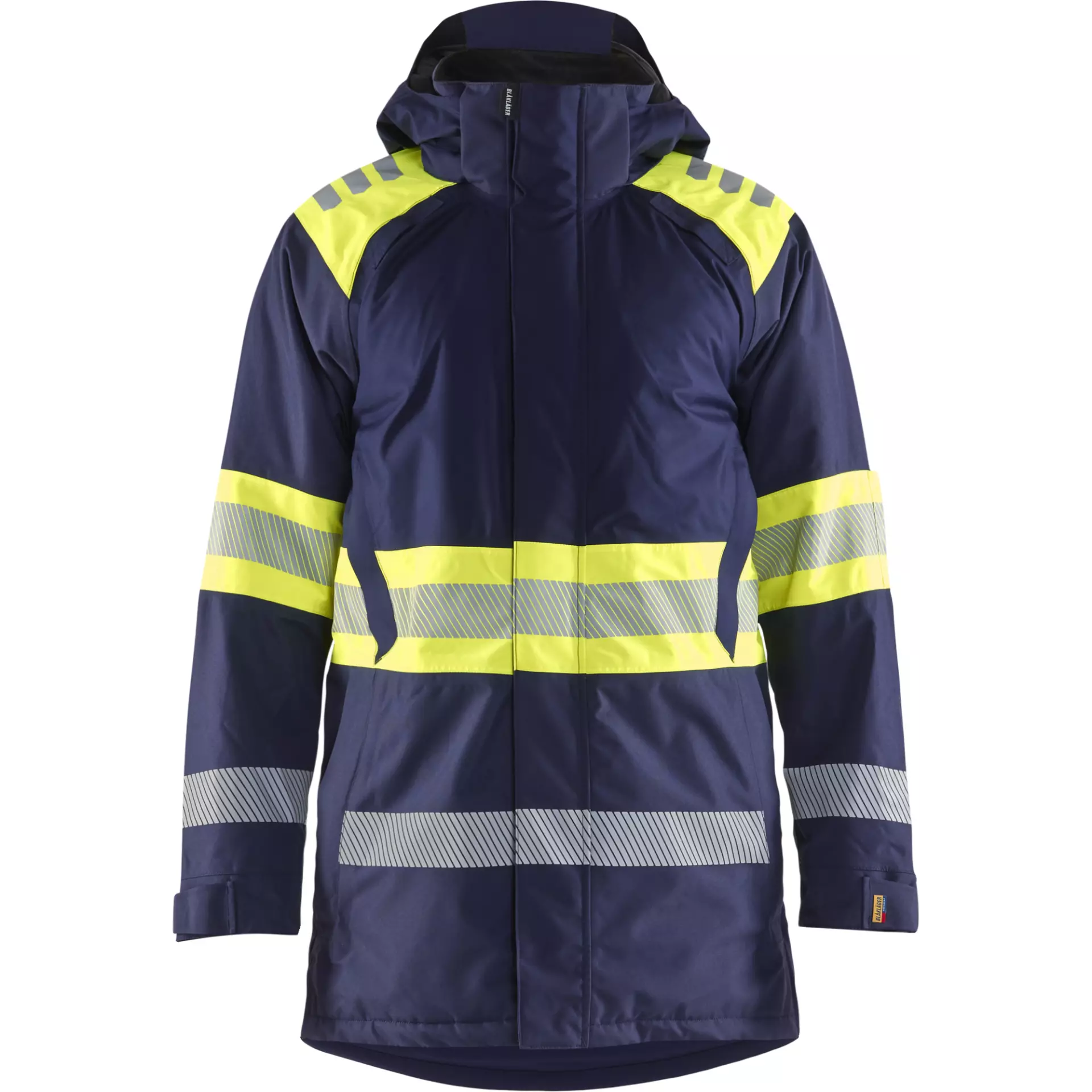 Blåkläder 448519778933, High-Vis Winter Parka, Dark Blue/Hi-Vis Yellow