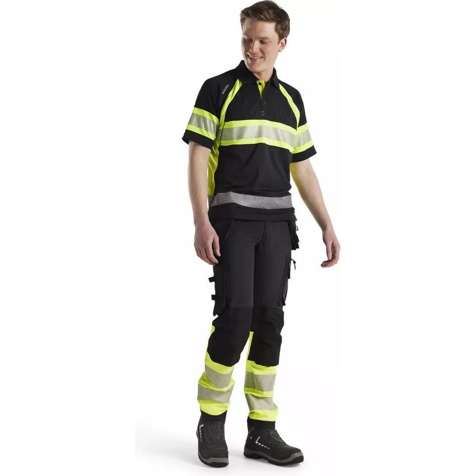 Blåkläder 199316429933, High-Vis Holster Pants, 4-Way Stretch, Black/Hi-Vis Yellow, image 5, gallery thumbnail