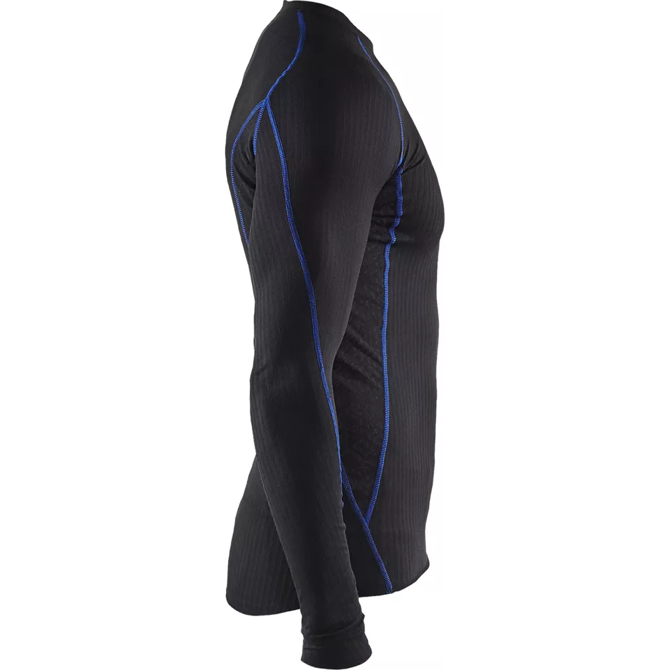 Blåkläder 470317079985, Base Layer Shirt - Light, Black/Medium Blue, image 2, gallery thumbnail