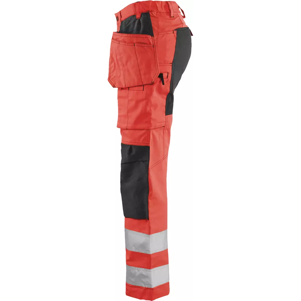 Blåkläder 716318115599, Women's High-Vis Holster Pants, Stretch, Hi-Vis Red/Black, image 3, gallery thumbnail
