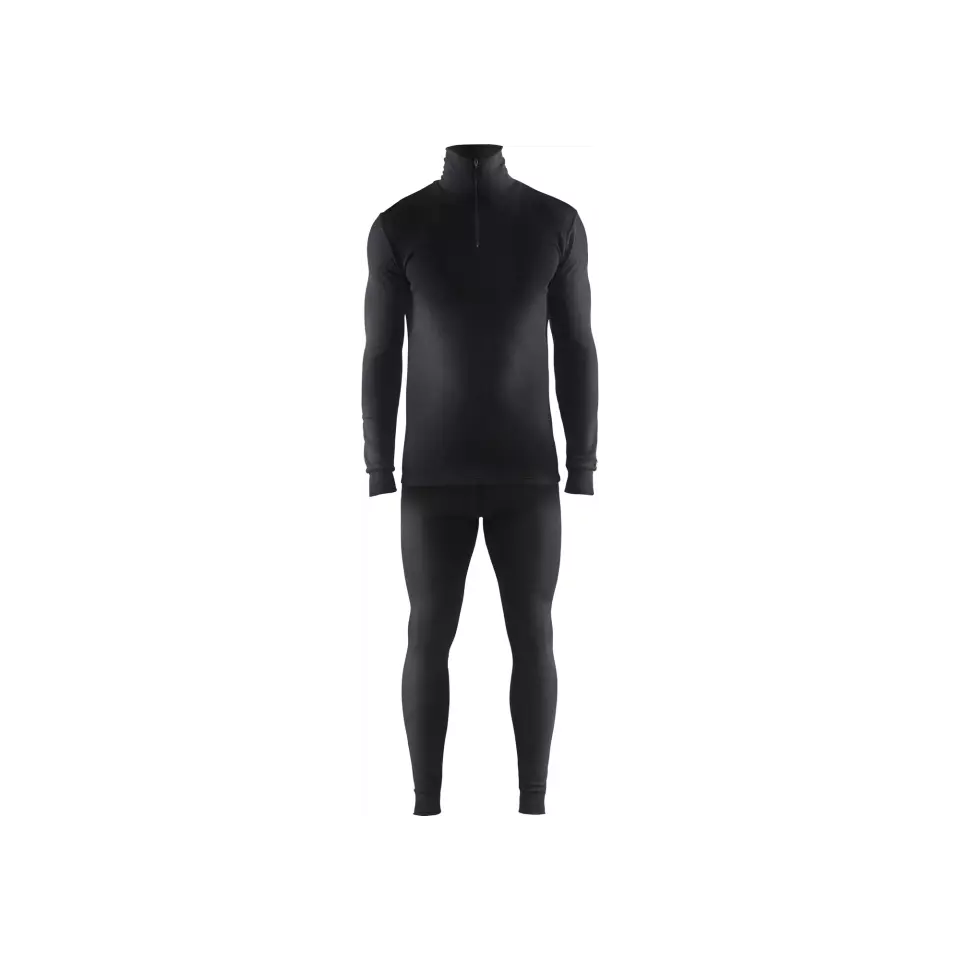 Blåkläder 189117059900, WARM Long Base Layer Pants, 50% Merino Wool, Black, image 2, gallery thumbnail
