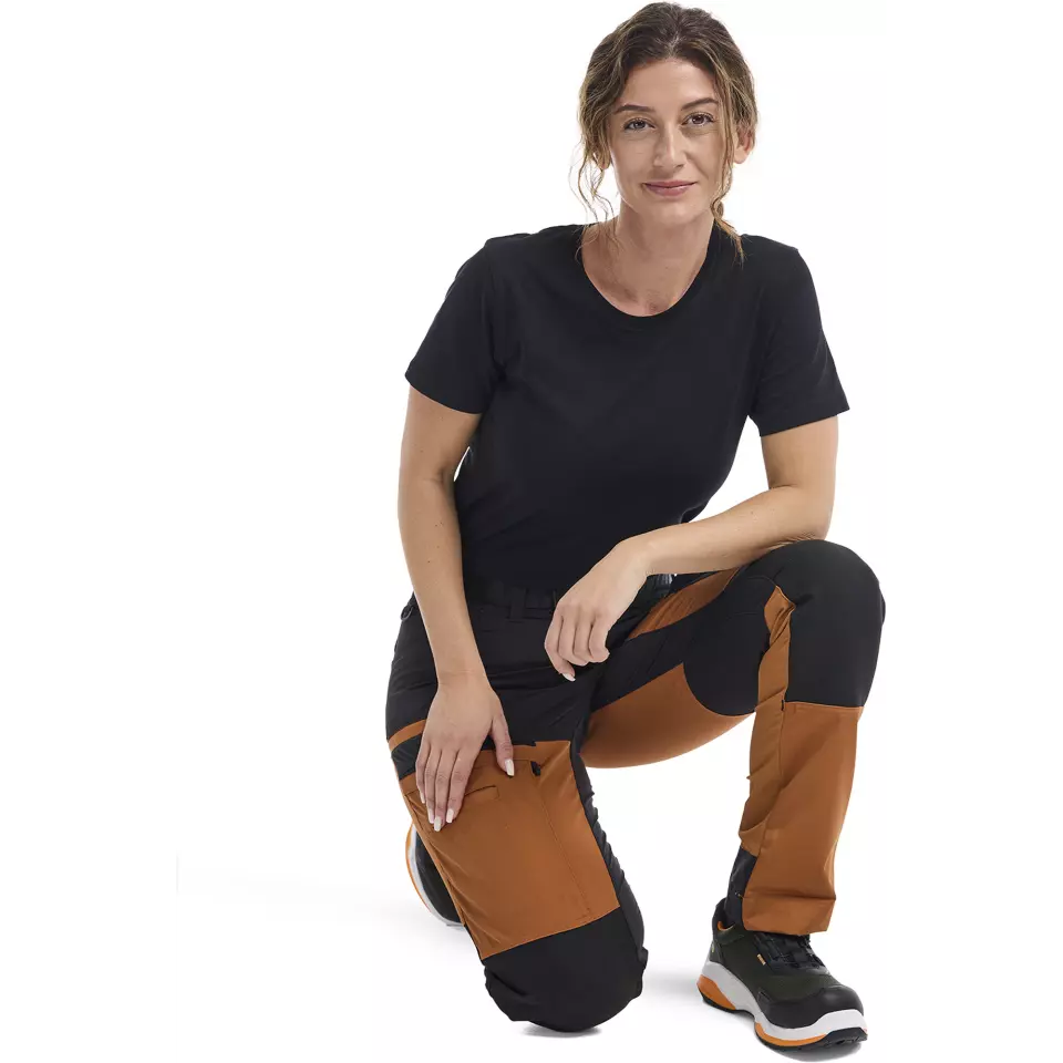 Blåkläder 716618454099, Women's Stretch Work Pants, Rust/Black, image 5, gallery thumbnail
