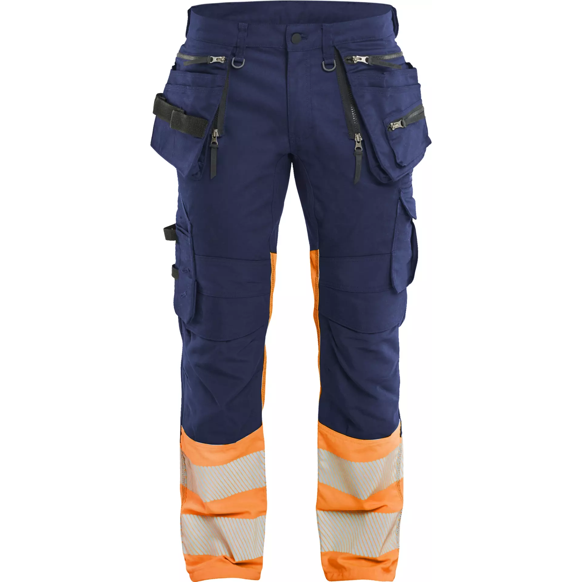 Blåkläder 113011498953, High-Vis Holster Trousers, Stretch, Dark Blue/High-Vis Orange
