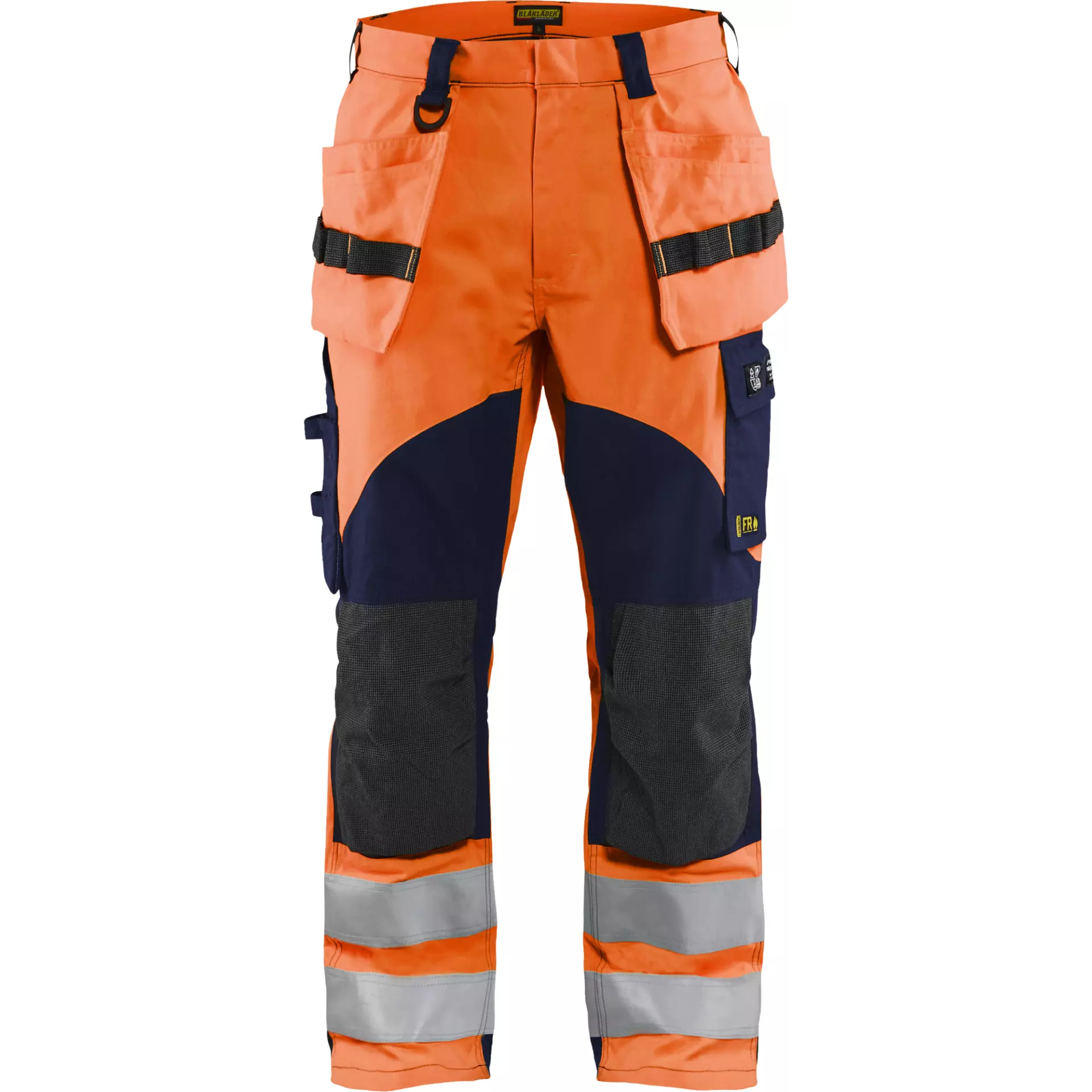 Blåkläder 158915135389, Multinorm Holster Pocket Trousers With Inherent Flame Protection, Orange/Dark Blue