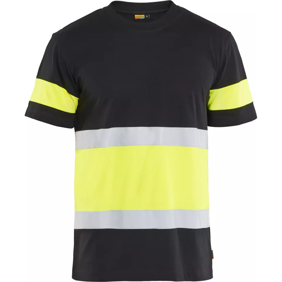 Blåkläder 338710309933, High-Vis T-Shirt, Black/High-Vis Yellow, image 1, gallery thumbnail