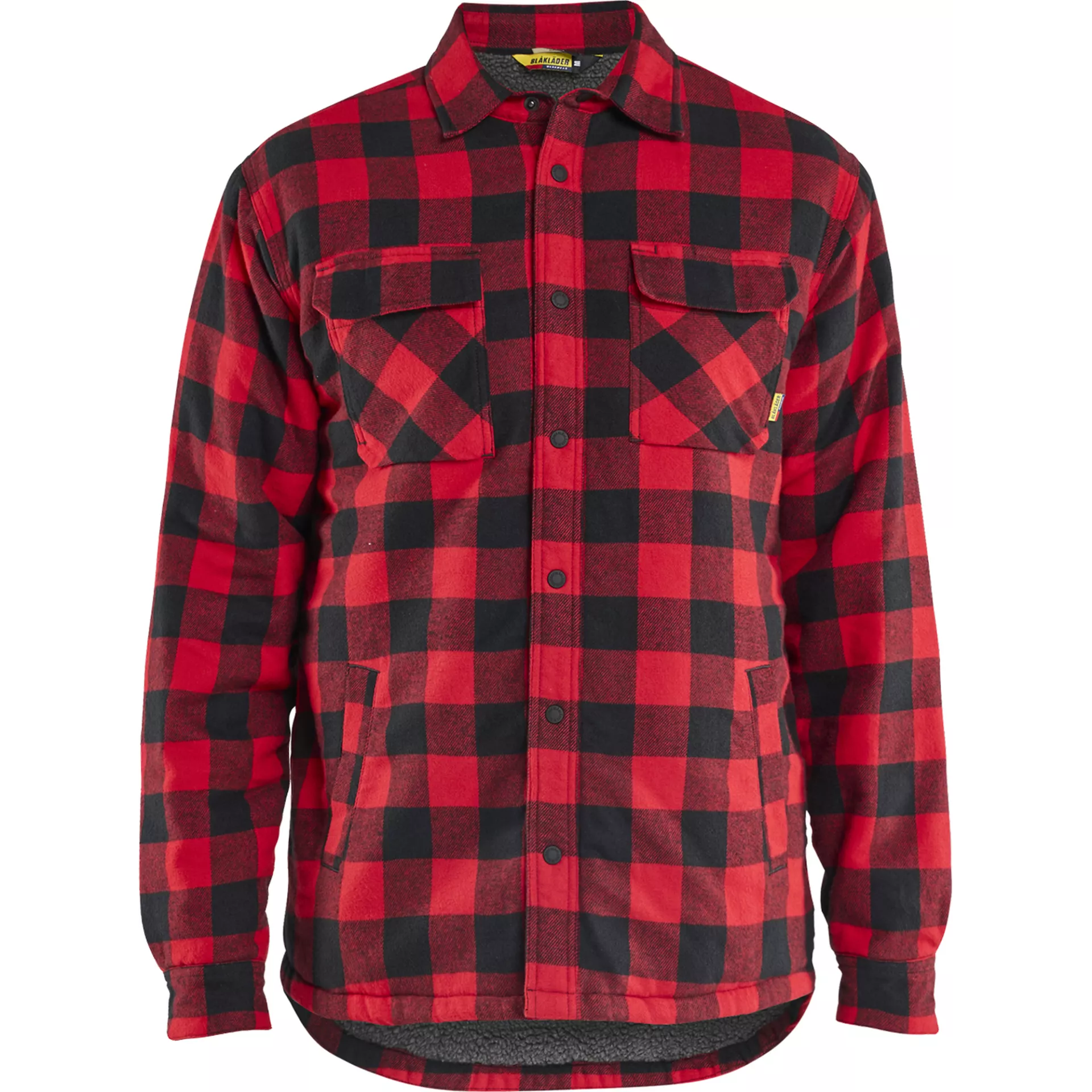 Blåkläder 470411685699, Pile-gefüttertes Flanellhemd, Rot/Schwarz