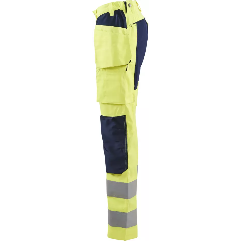 Blåkläder 716318113389, Women's High-Vis Holster Pants, Stretch, High-Vis Yellow/Navy Blue, image 3, gallery thumbnail