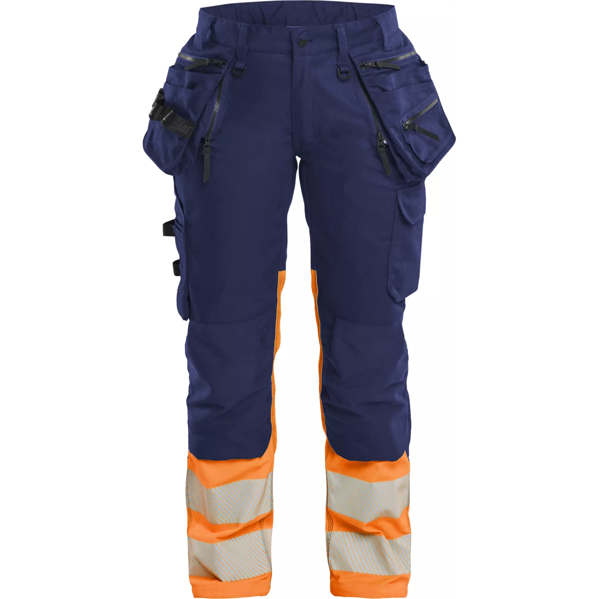 Blåkläder 703011498953, Damen Warnschutz-Handwerkerhose, Stretch, Dunkelblau/Warnorange