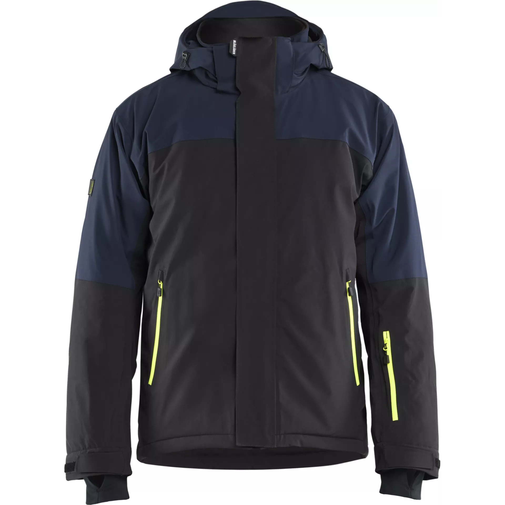 Blåkläder 499119178633, STRIKER Stretch Winter Jacket, Dark Navy/Hi-Vis Yellow