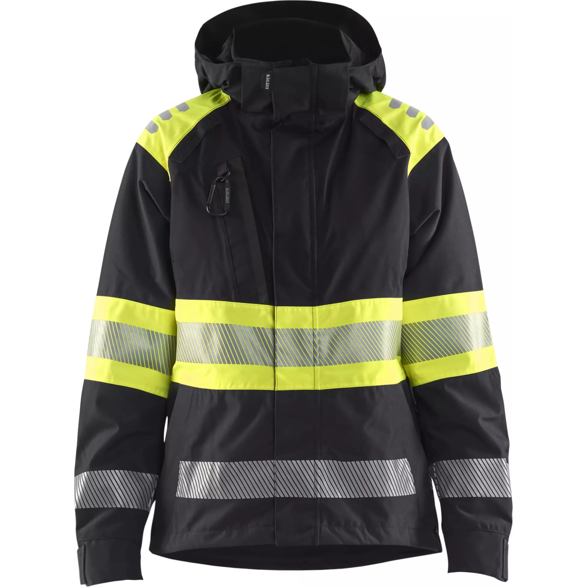 Blåkläder 443019779933, Women's High-Vis Shell Jacket, Black/High Vis Yellow