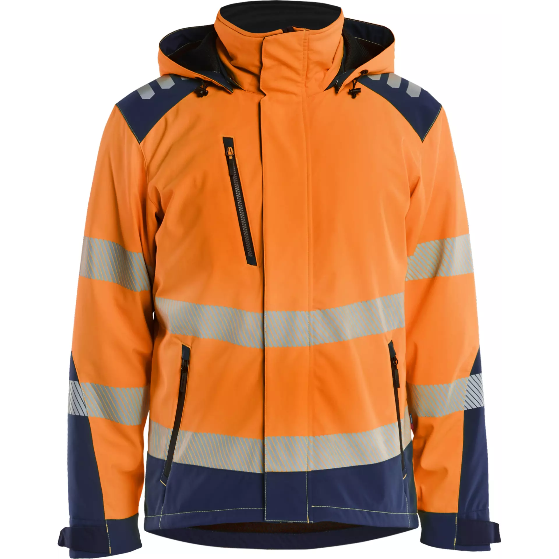 Blåkläder 440025135389, High-Vis Softshell Jacket Lightly Padded, Hi-Vis Orange/Navy