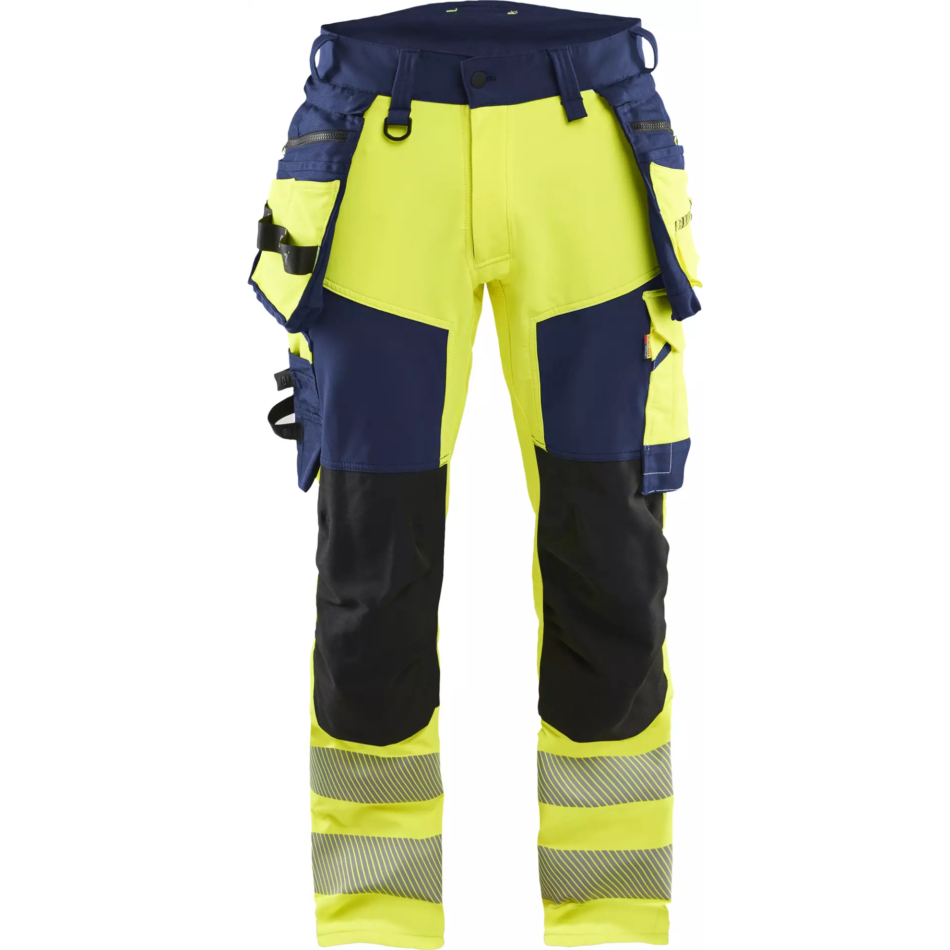 Blåkläder 112216483389, High-Vis Holster Trousers, 4-Way Stretch, Hi-Vis Yellow/Navy