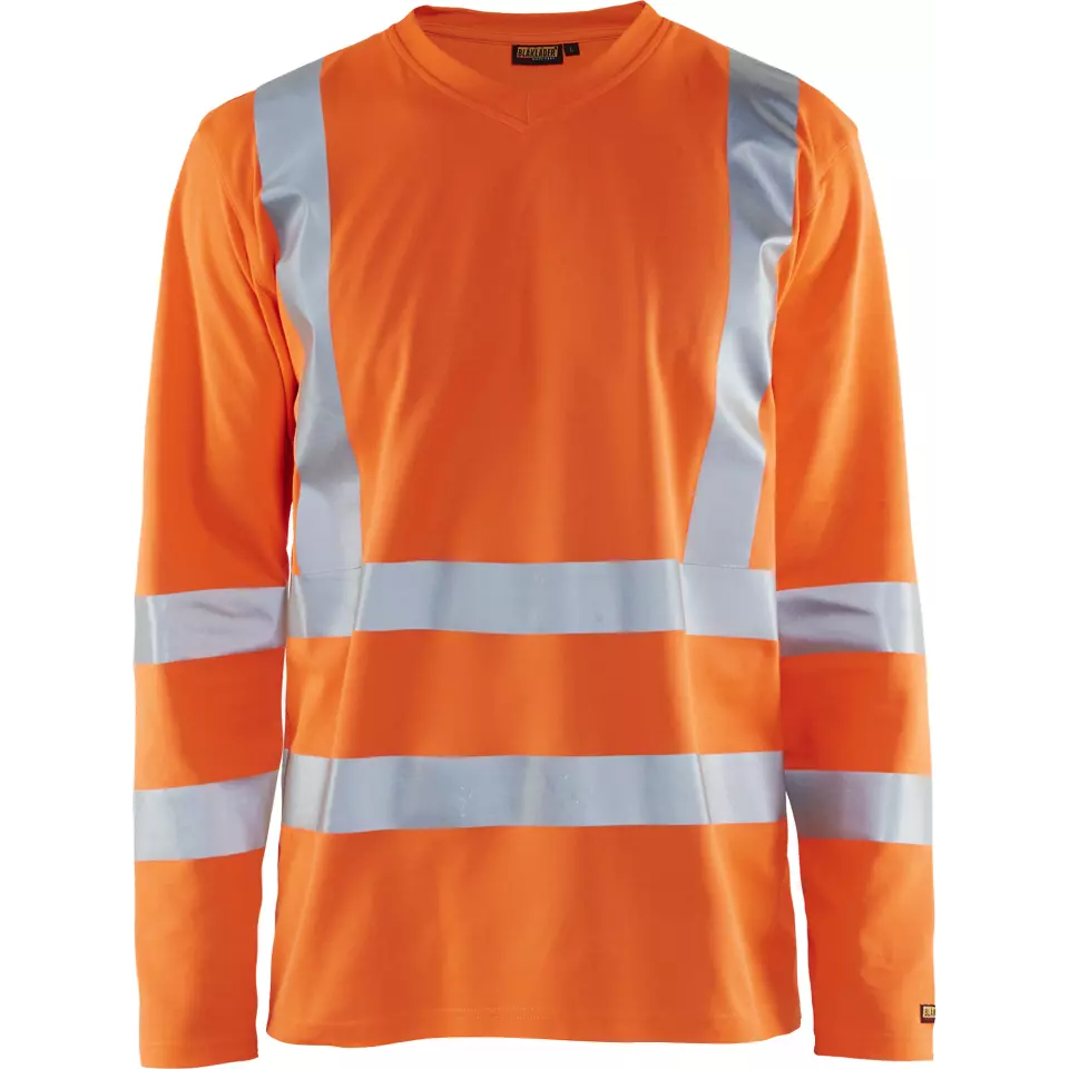 Blåkläder 338110705300, High-Vis Long-Sleeve T-Shirt With UV Protection, Hi-Vis Orange, image 1, gallery thumbnail