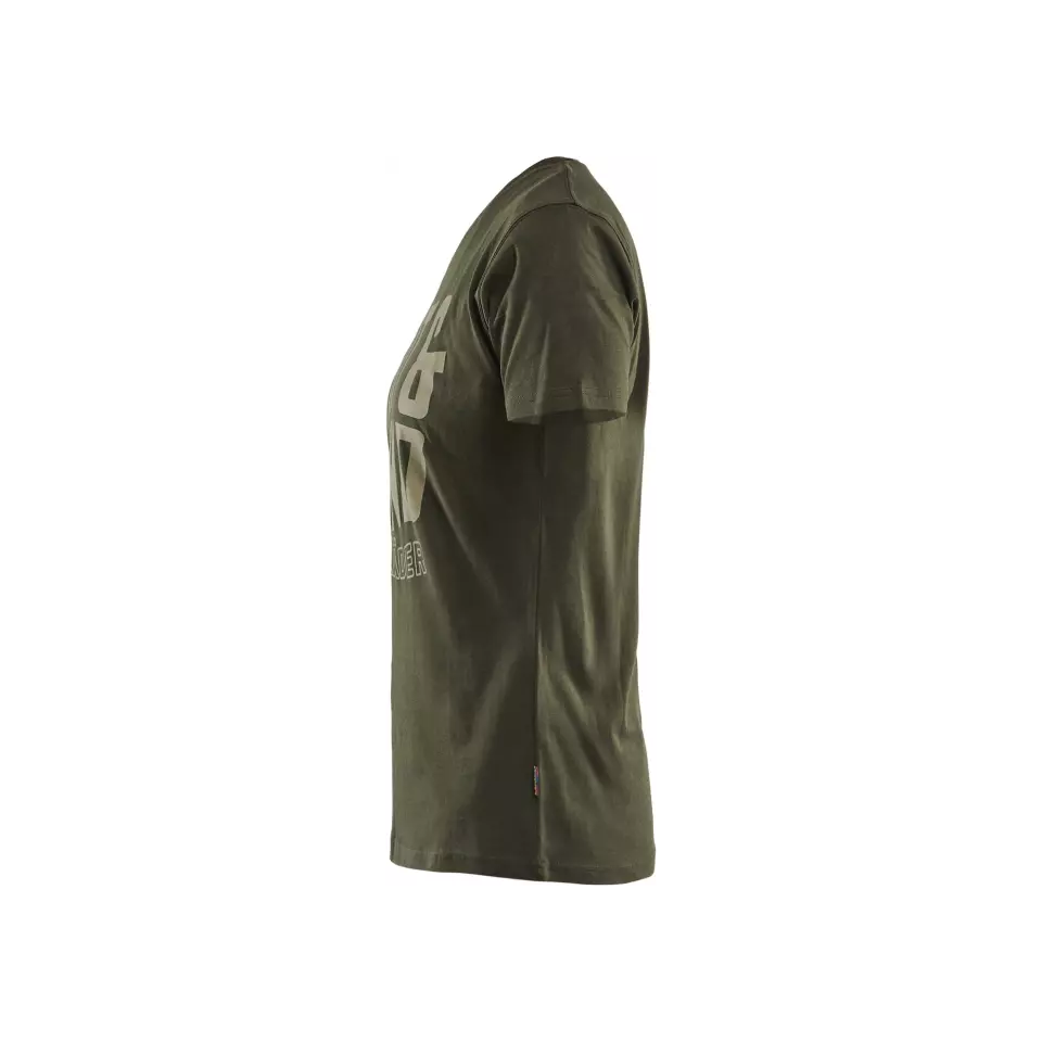 Blåkläder 940910424209, Grit and Grind Women's T-Shirt, Forest Green, image 4, gallery thumbnail