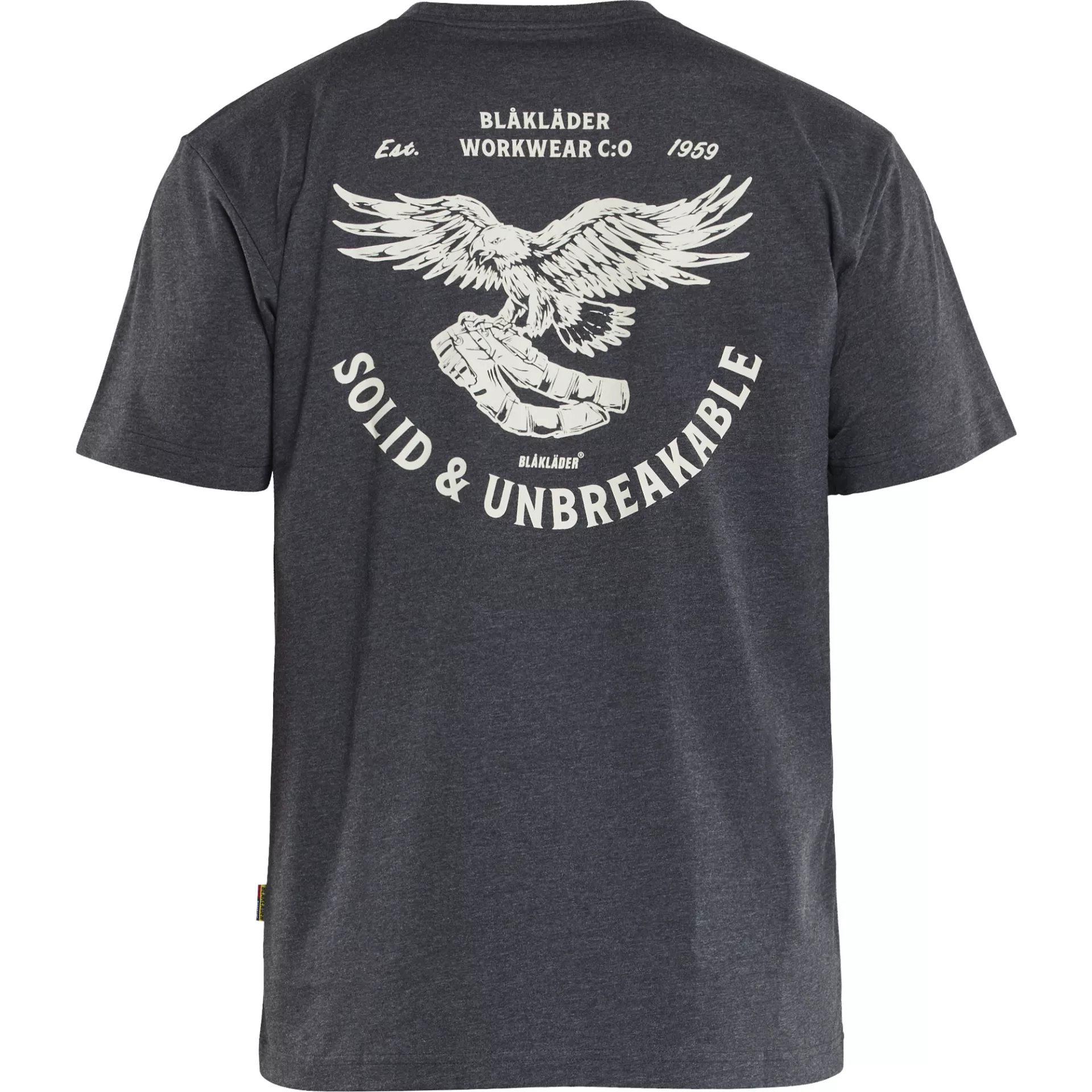 Blåkläder 942210539991, Eagle T-shirt, melerad svart, image 4