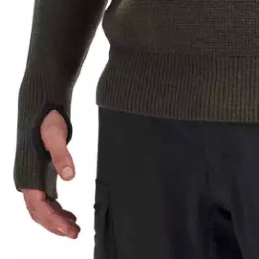 **Sleeve Cuffs with Thumbhole** lock sleeves in place and add extra warmth for your hands during colder days.
