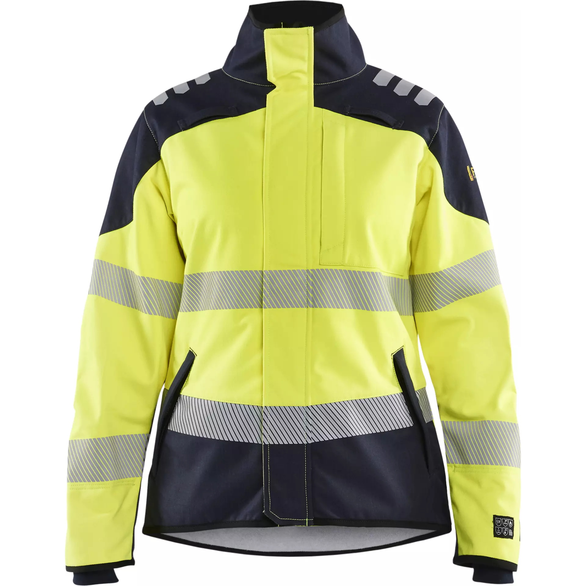 Blåkläder 444815603389, Damen Multinorm Softshelljacke, Gelb/Dunkelblau