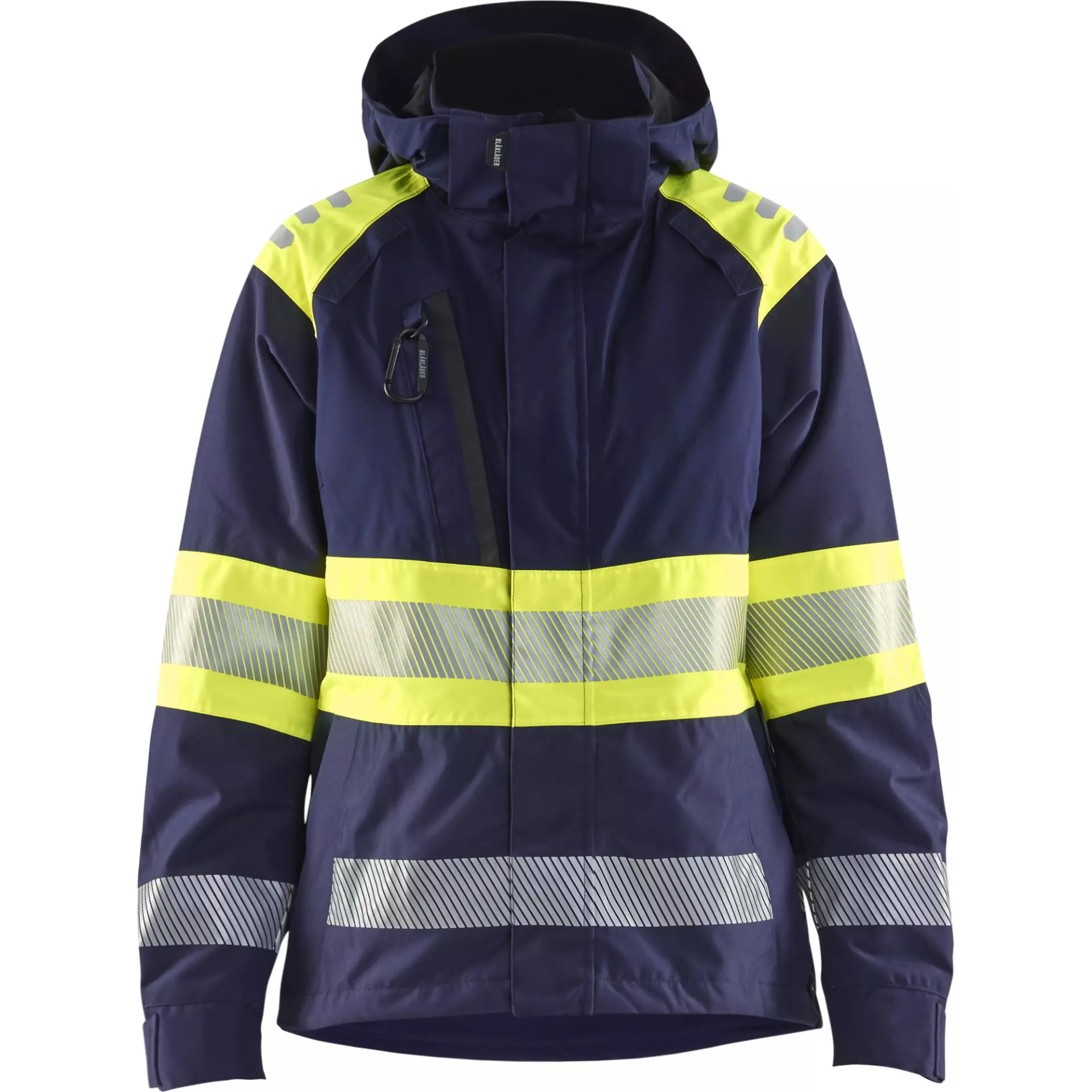 Blåkläder 443019778933, Women's High-Vis Shell Jacket, Dark Blue/High-Vis Yellow