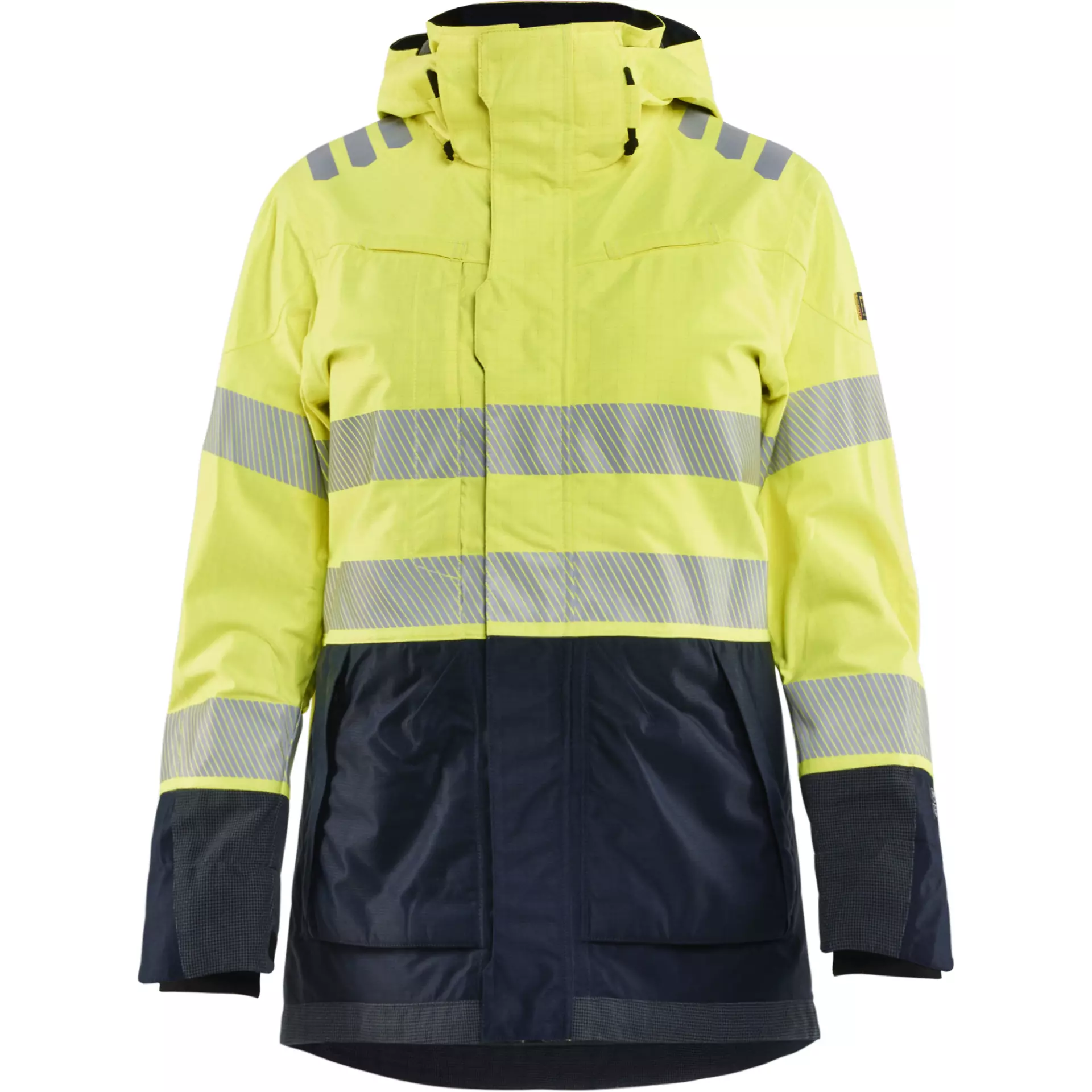 Blåkläder 444915323389, Women's Multinorm Shell Jacket, Yellow/Navy