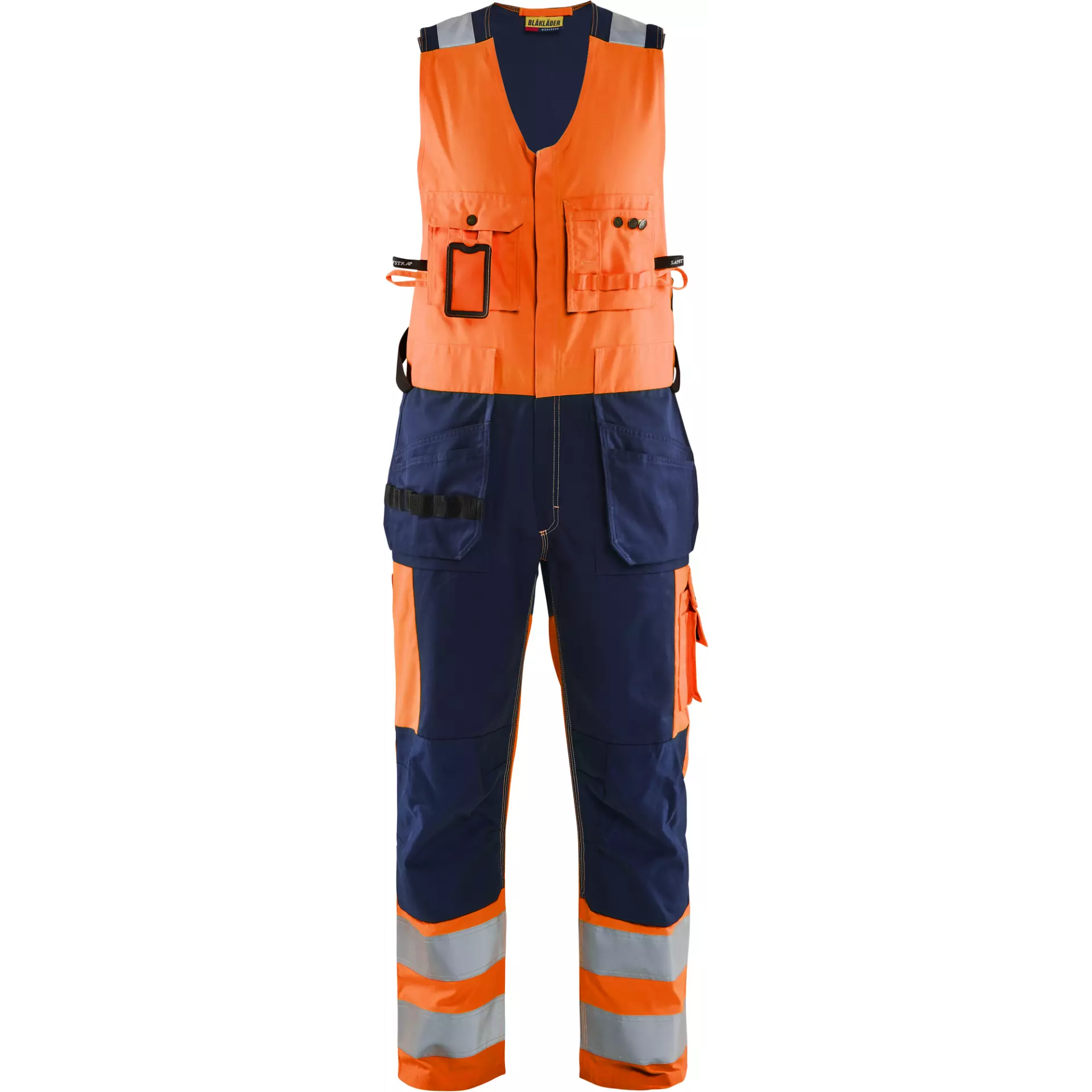 Blåkläder 265318045389, High-Vis Sleeveless Overall, Hi-Vis Orange/Navy