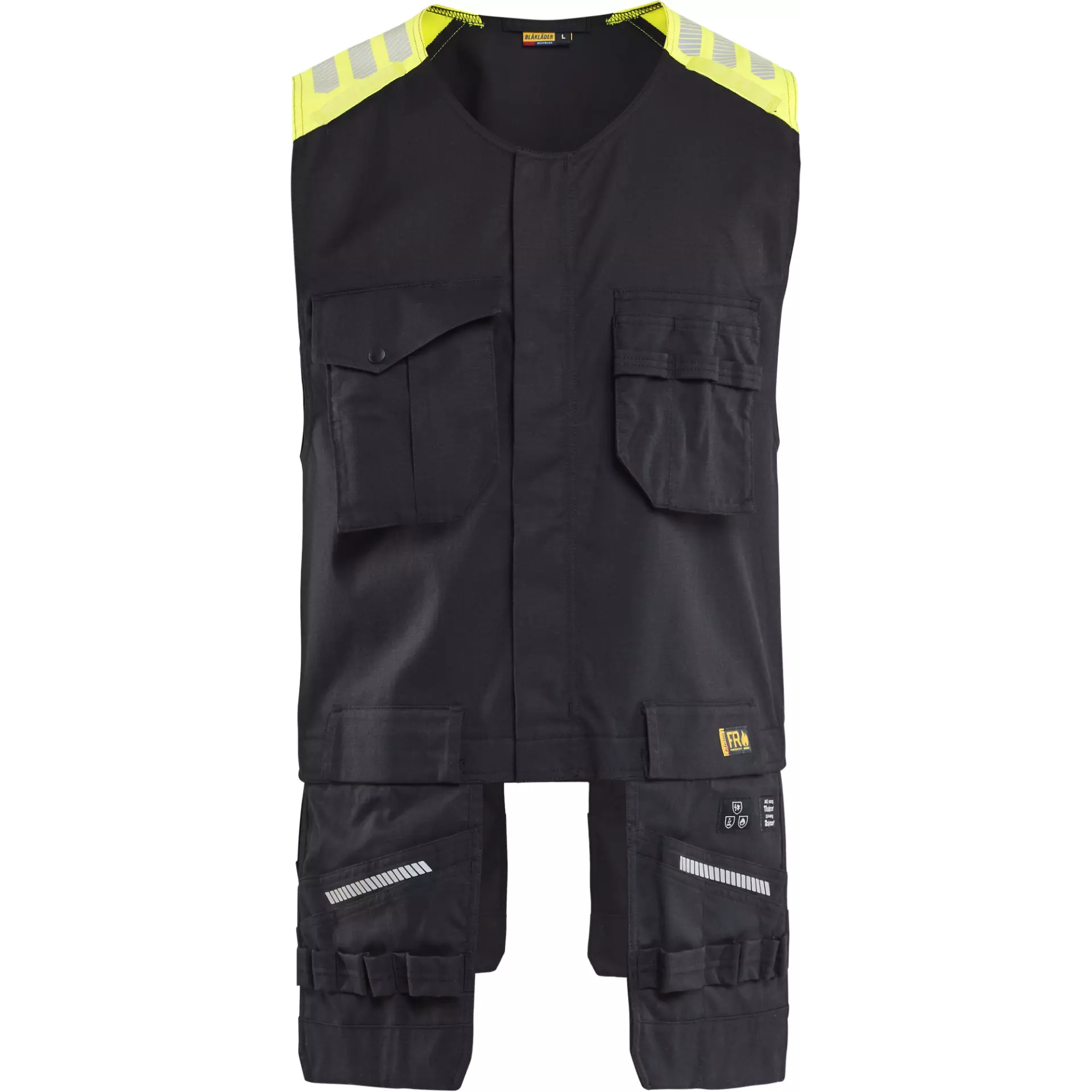 Blåkläder 303915129933, Tool Vest With Inherent Flame Protection, Black/Yellow