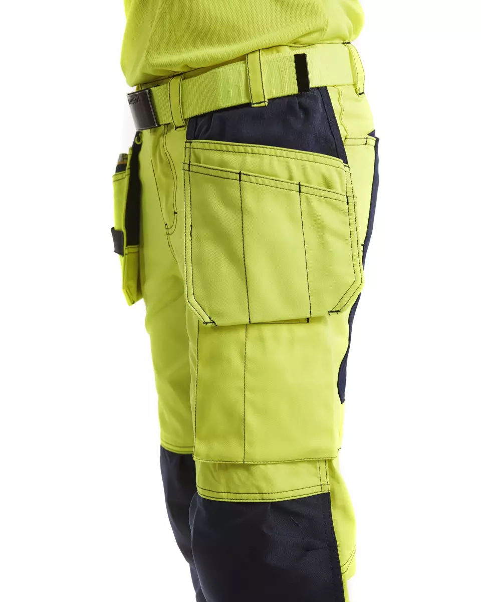 Blåkläder 716318113389, Women's High-Vis Holster Pants, Stretch, High-Vis Yellow/Navy Blue, image 7, gallery thumbnail