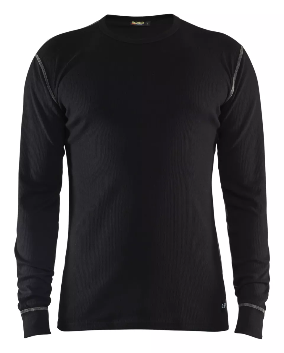 Blåkläder 349817259900, Flame-Resistant Base Layer Shirt, Black, image 1, gallery thumbnail