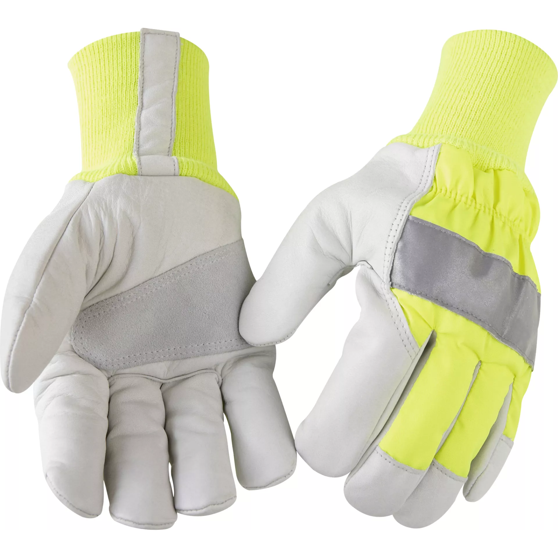 Blåkläder 224039303394, Lined Work Gloves, Hi-Vis Yellow/Grey