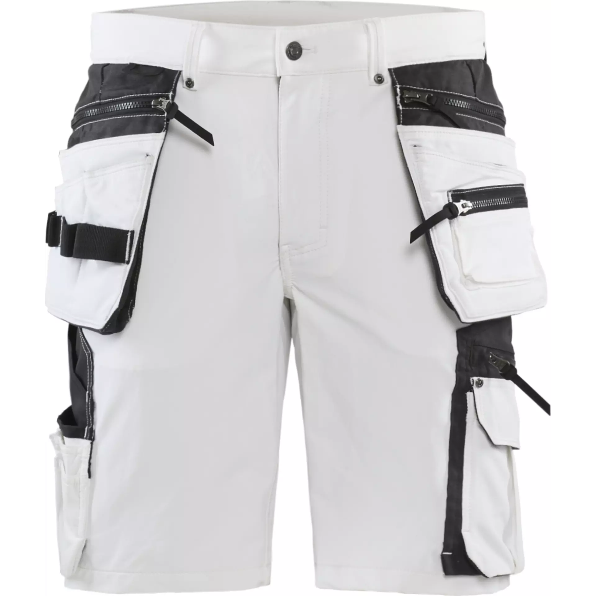Blåkläder 108816451098, Painter's Holster Pocket Shorts, 4-Way Stretch, White/Dark Grey