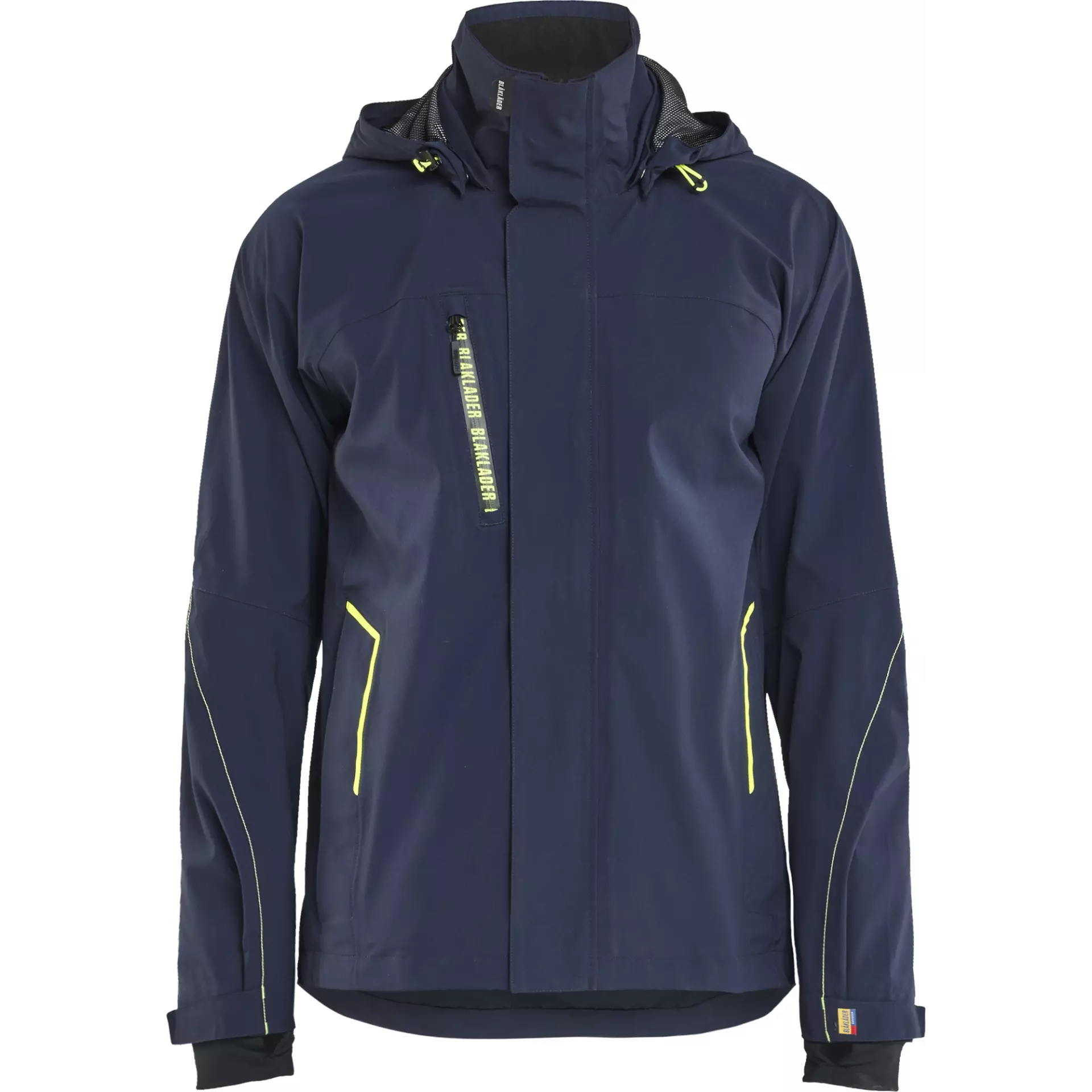 Blåkläder 448319178633, Stretch Shell Jacket, Dark Navy/Yellow