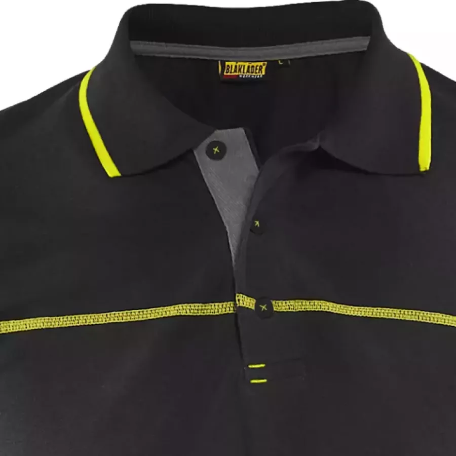 **Ribbed Collar with a Button Closure** gives you a polished look with a comfortable, adjustable fit.