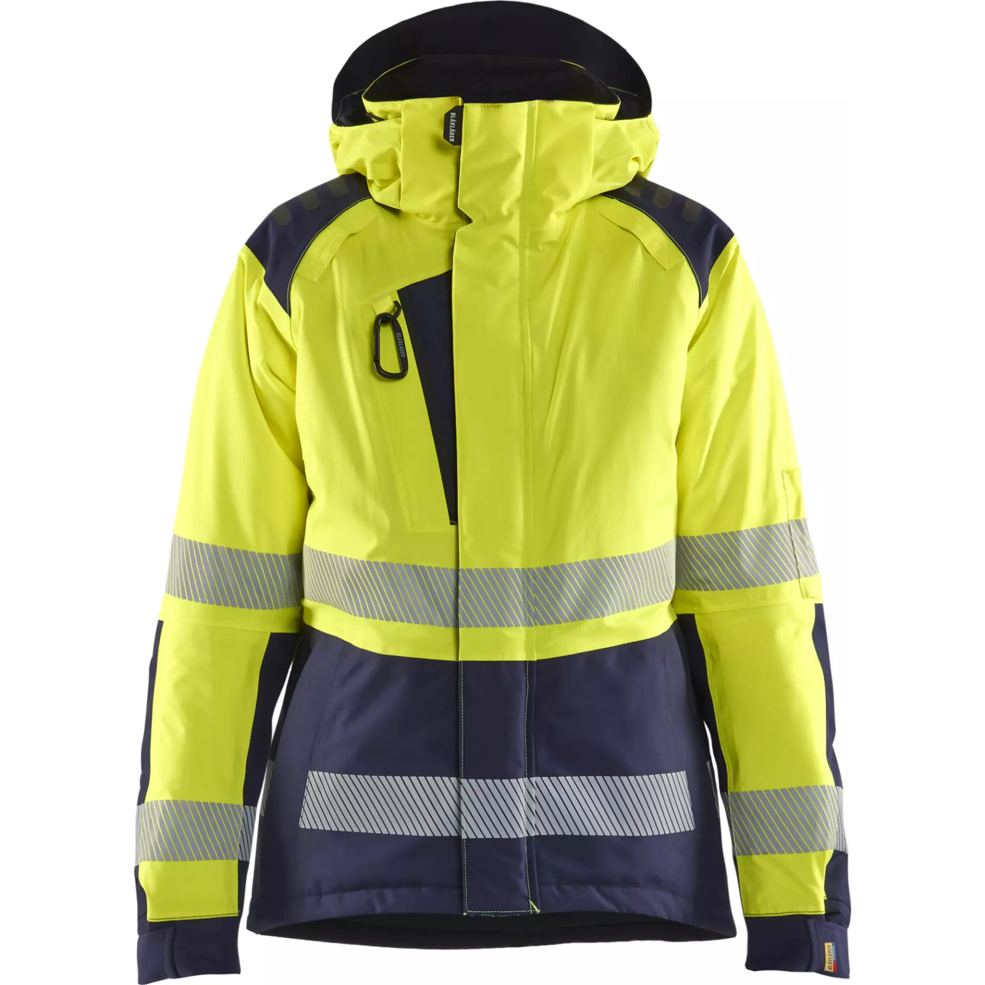 Blåkläder 445619873389, Ladies' High Vis Winter Jacket, High Vis Yellow/Navy Blue