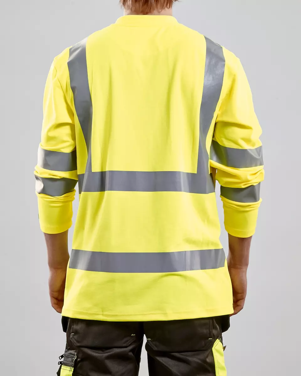 Blåkläder 338110703300, High-Vis Long-Sleeve T-Shirt With UV Protection, High-Vis Yellow, image 6, gallery thumbnail